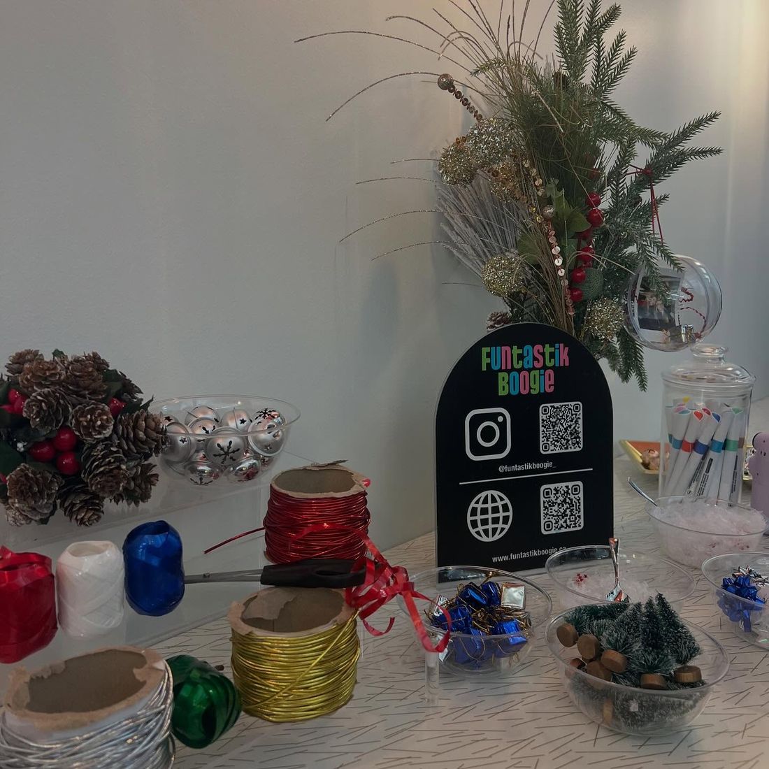 Funtastik Boogie activation stations at a corporate holiday event