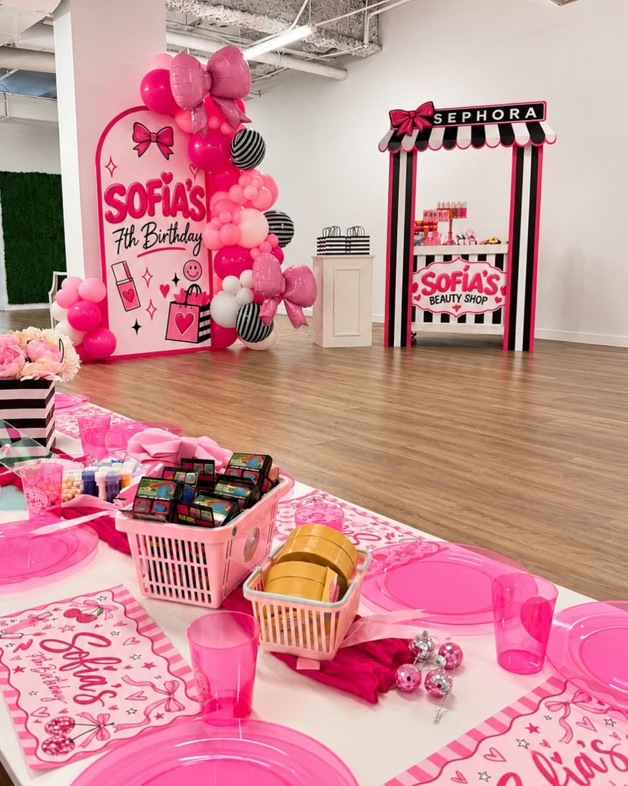 Sofia's Beauty Shop party setup